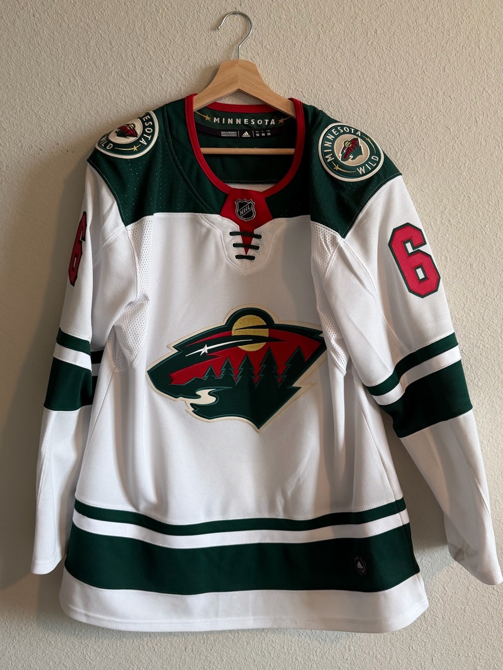 Adidas Minnesota Wild Green & Red NHL Jersey